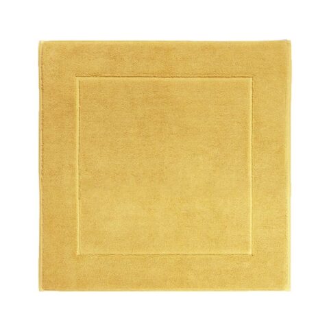 Medvilninis vonios kilimėlis London, 60x60, geltonas, neslystantis, 100% egiptietiška medvilnė, tankis 1200 gr/m²