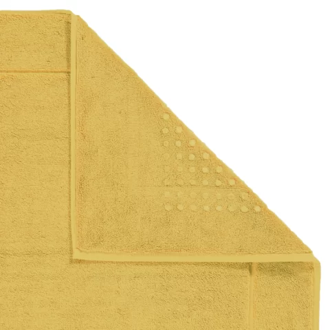 Medvilninis vonios kilimėlis London, 60x100, geltonas, neslystantis, 100% egiptietiška medvilnė, tankis 1200 gr/m²