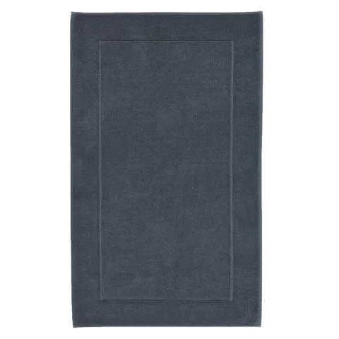 Medvilninis vonios kilimėlis London, 60x100, pilkas, neslystantis, 100% egiptietiška medvilnė, tankis 1200 gr/m²