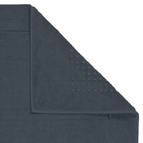 Medvilninis vonios kilimėlis London, 60x100, pilkas, neslystantis, 100% egiptietiška medvilnė, tankis 1200 gr/m²