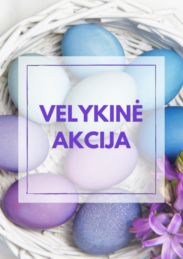 Visoms prekėms -30% iki balandžio 7d, su kodu VELYKOS