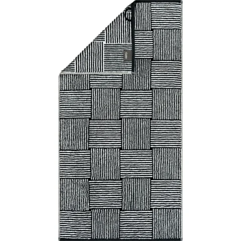 Cawo medvilninis rankšluostis Black&White, 80x150, ištiestas