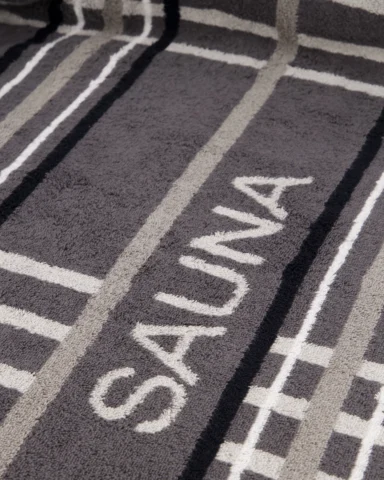 Cawo medvilninis, sauna rankšluostis, pilkas, 80x200 cm iš arti